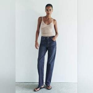 ZARA straight cut mid rise jeans